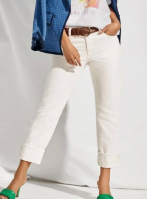 NWT - CAbi 6072 Vintage White 100% Boyfriend Jeans Sz 4 | eBay