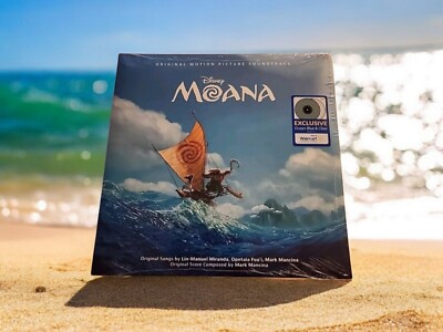 New MOANA Soundtrack 2022 US Vinyl Record Ocean Blue & Clear