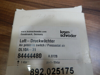 Kromschröder DL10A-31, 84444480 Air pressure switch