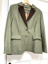 Musto, 100% Wool Tweed Jacket, Green/purple, 16, Worn Once.