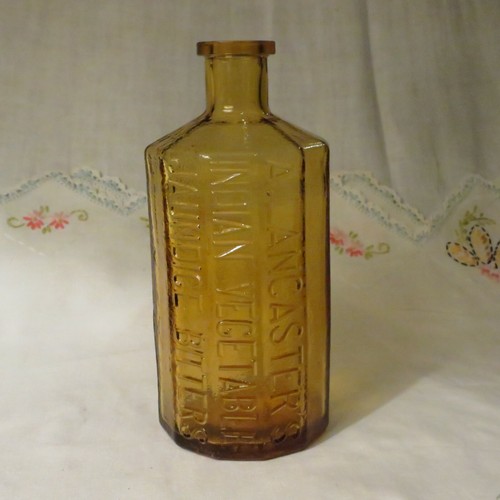 A. LANCASTER'S INDIAN VEGETABLE JAUNDICE BITTERS BOTTLE RICHMOND, VA