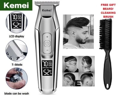 Kemei 5027 Beard Hair Trimmer Cordless Electric Bald Haircut Detailer Clipper