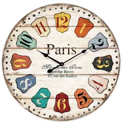 Extra, extra große Retro Shabby Chic Wanduhr. 58 cm Durchmesser (22'' +) 7083