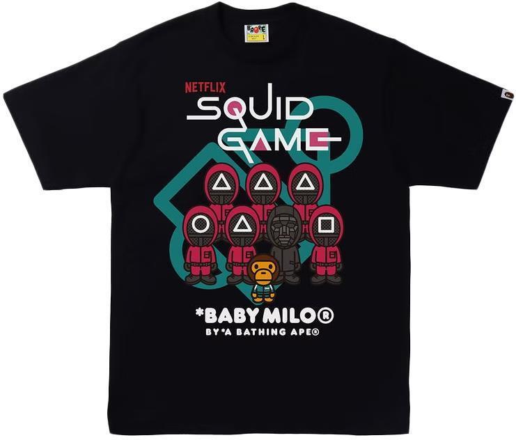 Squid Game X Bape Baby Milo Tee Black