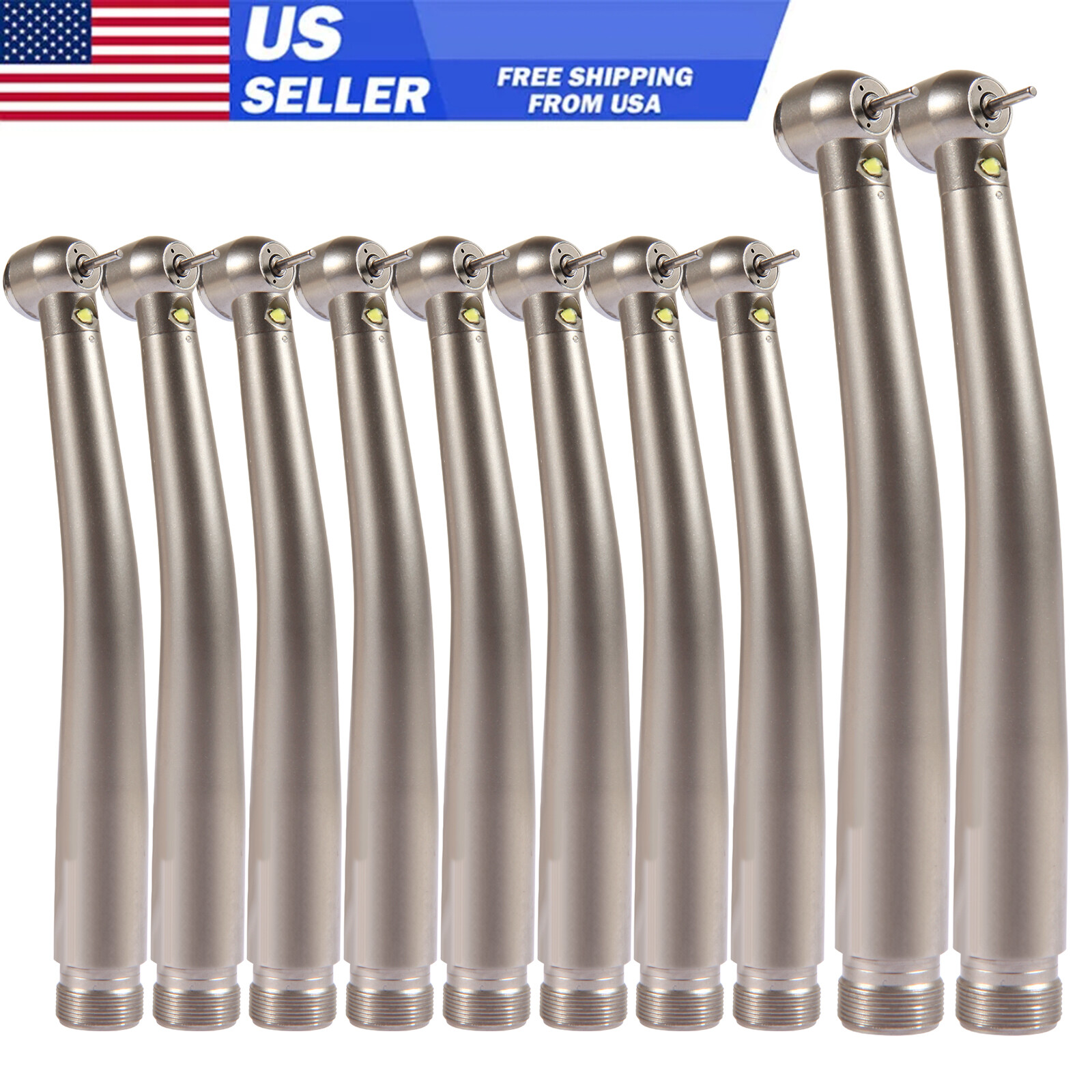 Dental 5* luces LED e-generador turbina alta velocidad pieza de mano Dental 5* luces LED e-generador turbina alta velocidad pieza de mano