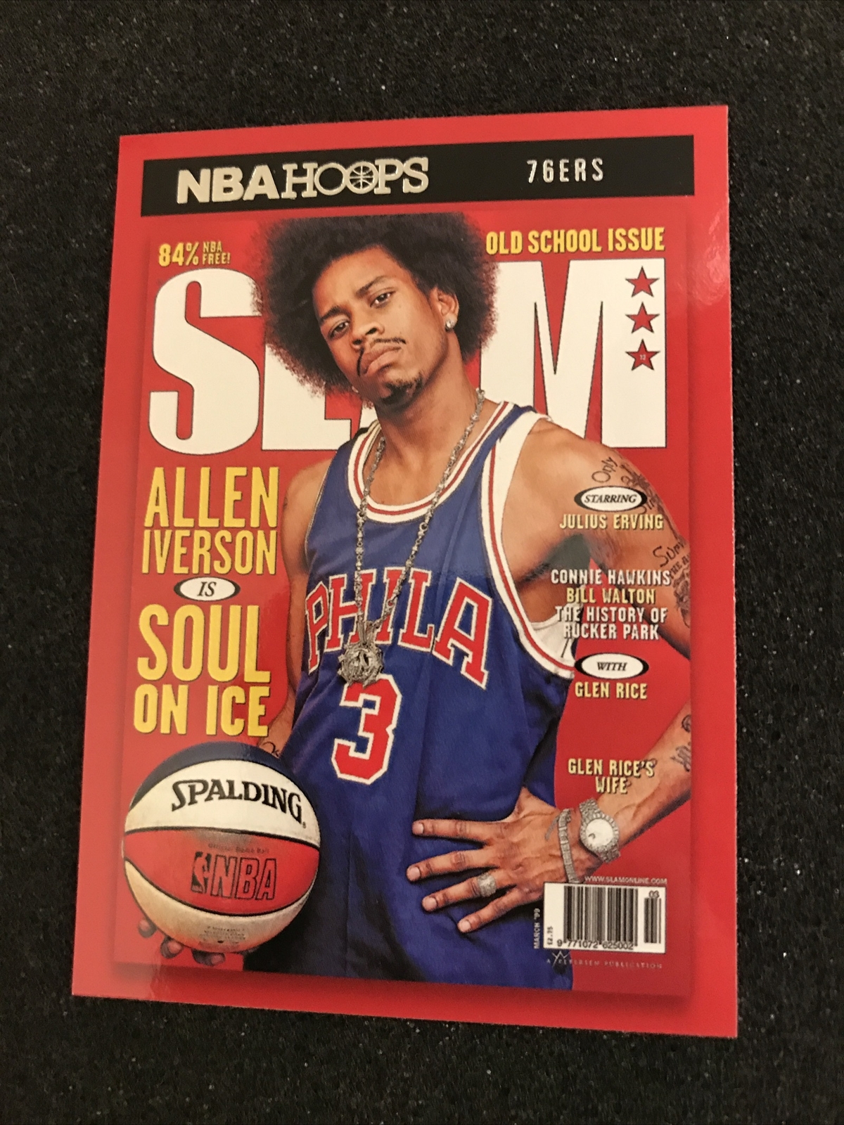 2020-21 Panini NBA Hoops Allen Iverson  Slam Magazine Cover Insert SSP 🔥🔥🔥
