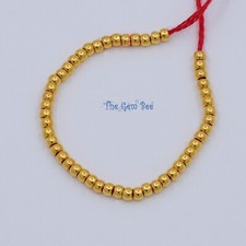 2mm 18k Solid Gold Plain Rondelle Spacers Beads 3" Strand 50 