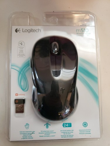 Nowa bezprzewodowa mysz laserowa Logitech M510 do komputerów PC/MAC z odbiornikiem Unifying - szara