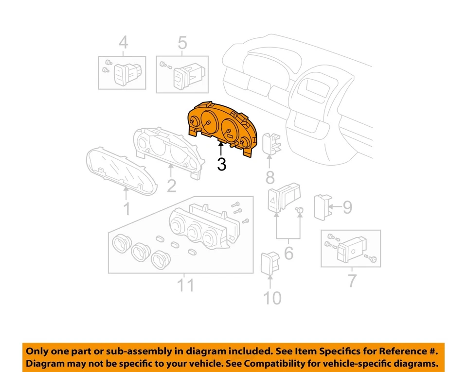 Medidor de velocímetro usado se adapta a: Honda Cr-v Cluster 2004 mercado de EE. UU. Nippon Seiki manu Foto 3 de 4