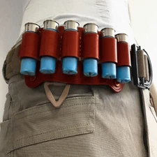 Leather Magazine Pouch Hunting Bandolier 12 Gauge Shotgun Shell Holder Ammo Bag