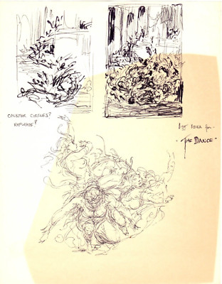 Roy G. Krenkel Original Art - (The First Idea for the Dance)