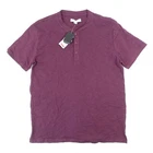 AND NOW THIS BURGUNDY RED MAROON LARGE HENLEY TEE TSHIRT MENS DEFECT