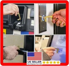 Contactless Safety Door Opener Safety Protection NO Touch Brass Key Opener Kits