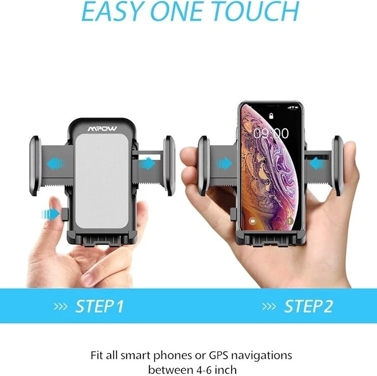 Soporte para teléfono de automóvil Mpow Gen-2 parabrisas soporte para teléfono celular Foto 3 de 4
