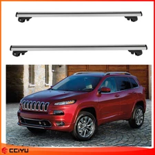 For 2014-2020 Jeep Cherokee Roof Rack Cross Bars luggage Aluminum w/ Lock key