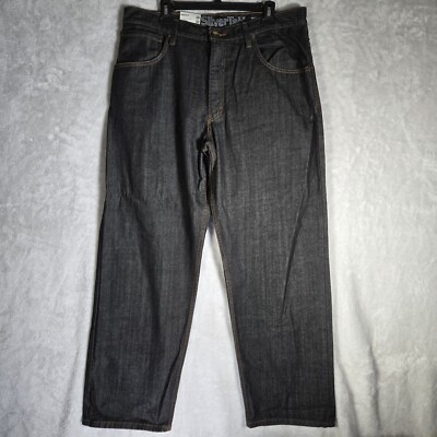 Levis Silvertab Jeans Vintage Y2K 36x32 Baggy Wide Leg Black Hip