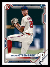 2021 1st Bowman Draft Micah Ottenbreit Phillies #BD-170 Centered Mint