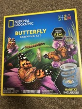 NATIONAL GEOGRAPHIC Butterfly Growing Kit Habitat 5 Caterpillars Voucher STEM