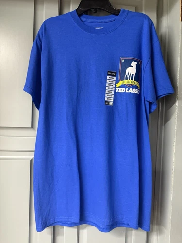 Ted Lasso T-shirt New Medium Blue 100% Cotton from Hot Topic Tags On