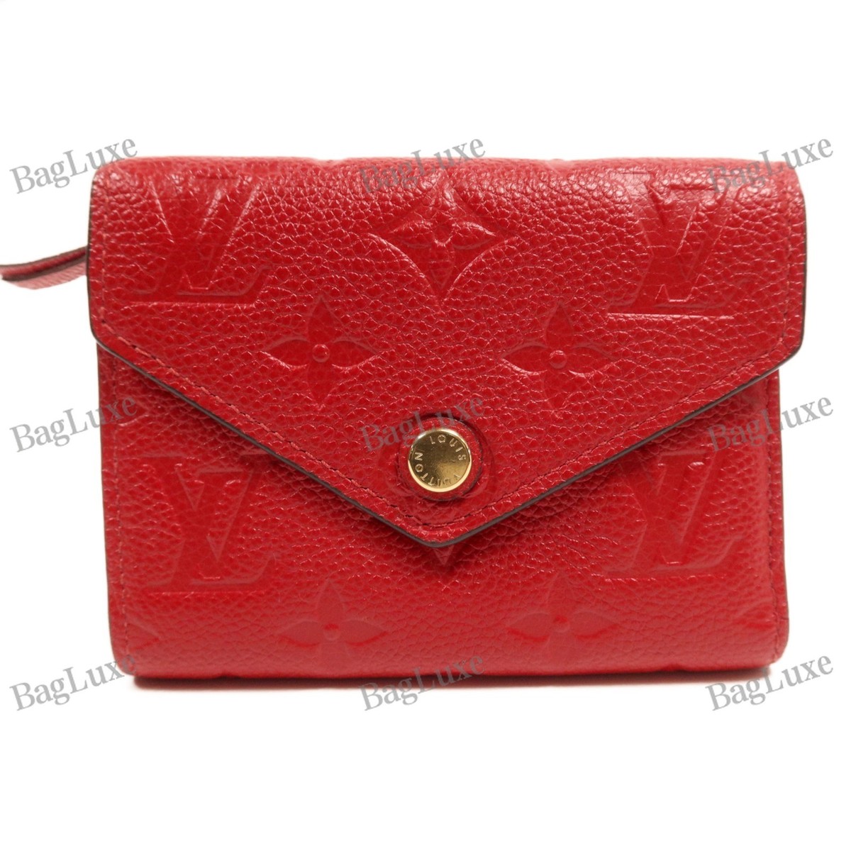 LOUIS VUITTON LV Victorine Wallet M63701 Monogram Empreinte Red | eBay