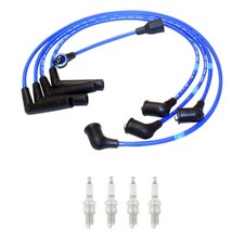 NGK 7mm Wire Set 4 Platinum Spark Plug Kit For Colt Excel Ram 50 1.5 2.0 2.4 L4