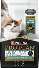 Purina Pro Plan LiveClear Kitten Chicken Rice Cat Food 5.5lb