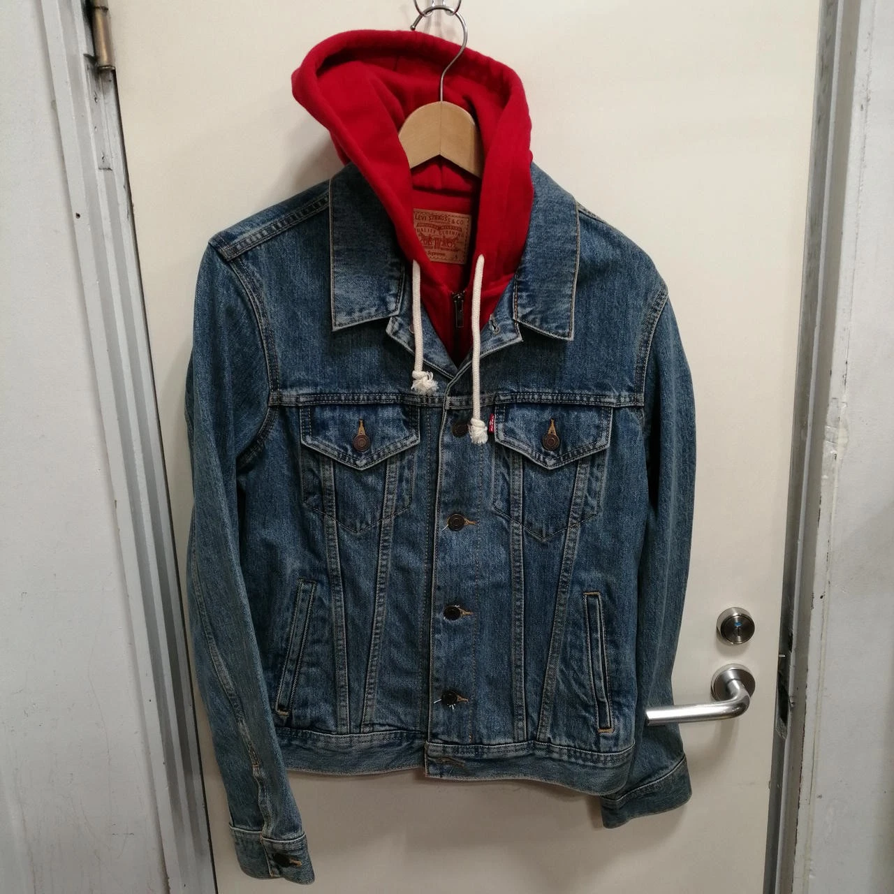 Veste Levi S Supreme Denim Orange Cw 4616 Sweat à Capuche Interrupteur Bon État