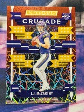 2024 Rookies & Stars JJ McCarthy RC Crusade Red Lazer Longevity Prizm #C-JMY