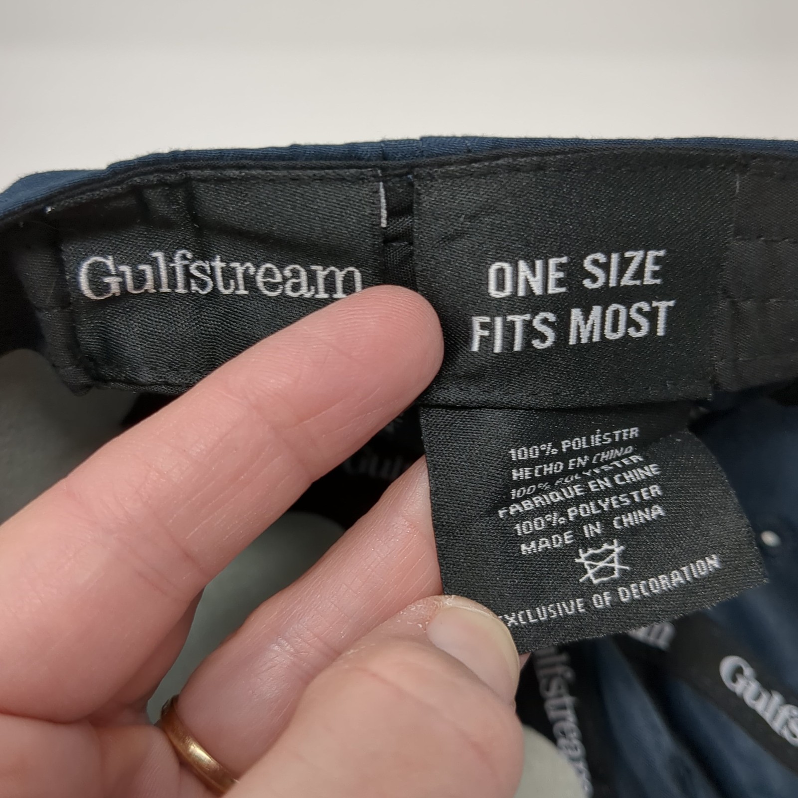 Gulfstream G400 Slideback Hat Solid Blue One Size… - image 9