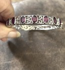 Sterling Bangle Garnet Bracelet Openwork Filigree 17 Grams 7-7 1/2” — photo 1