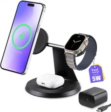 3-In-1 Wireless Charging Station for Apple Devices - Fast Charging Station for I