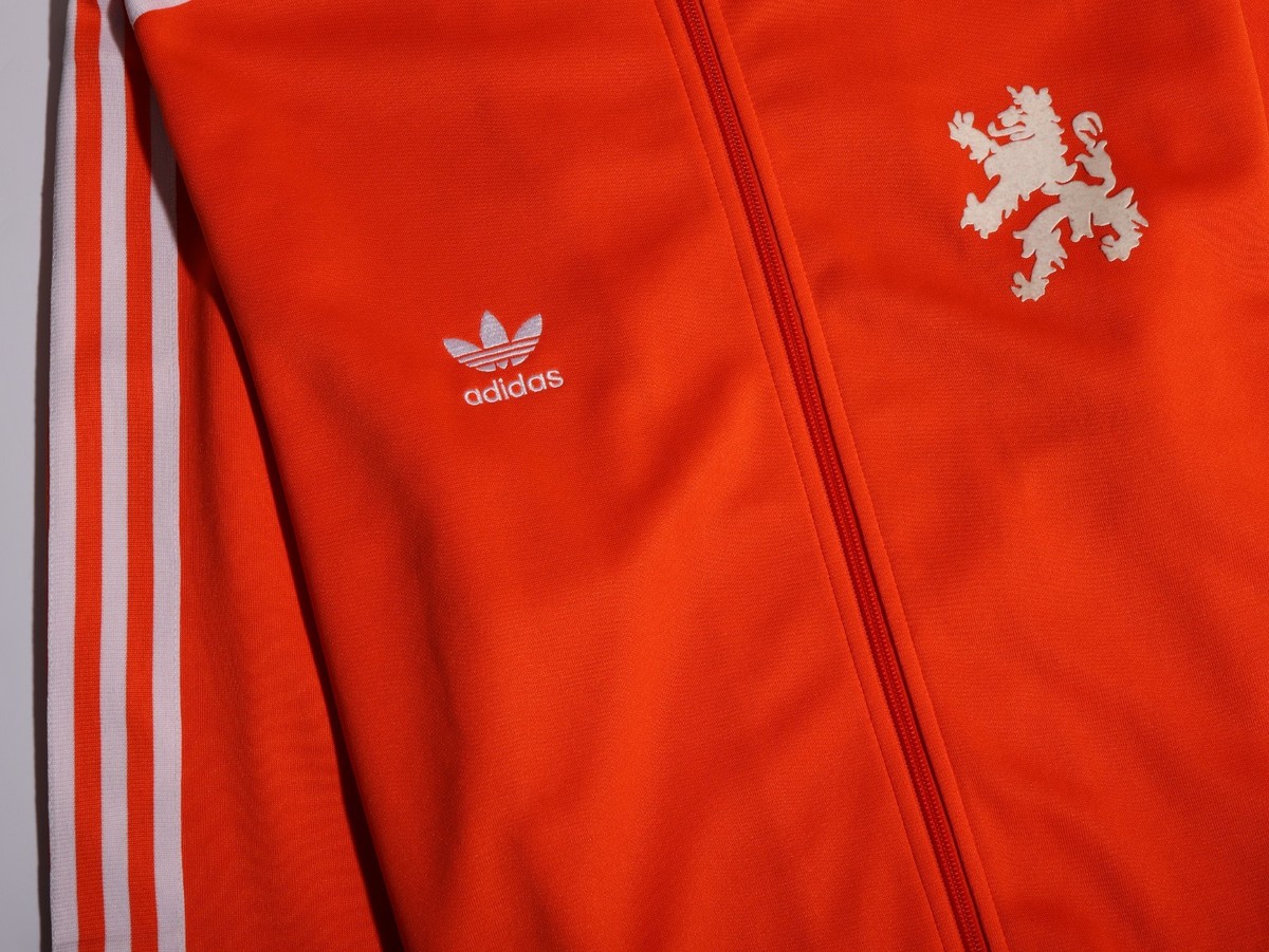 Adidas Track Jacket Netherlands L Orange Retro FIFA Football Rare