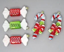 Candy Christmas Ornaments Candy Canes Unbreakable Plastic Large 5in