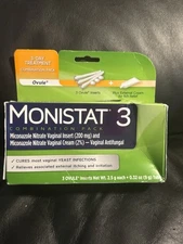 Monistat 3 Combination pack 3 Applicators (5g) + 9g tube + Exp 06/2027