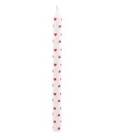 Valentine’s Day Tapered Candles Love Heart Print Pillar Candle 2pack
