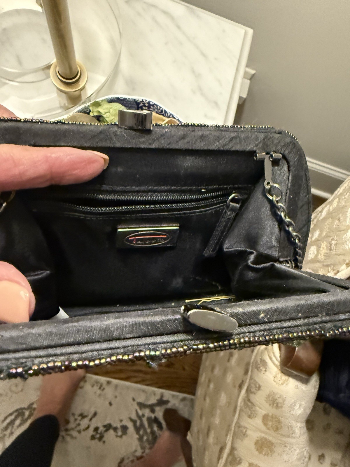 SPECIAL TALBOTS UNIQUE SEQUNS BEADED Evening Clut… - image 4