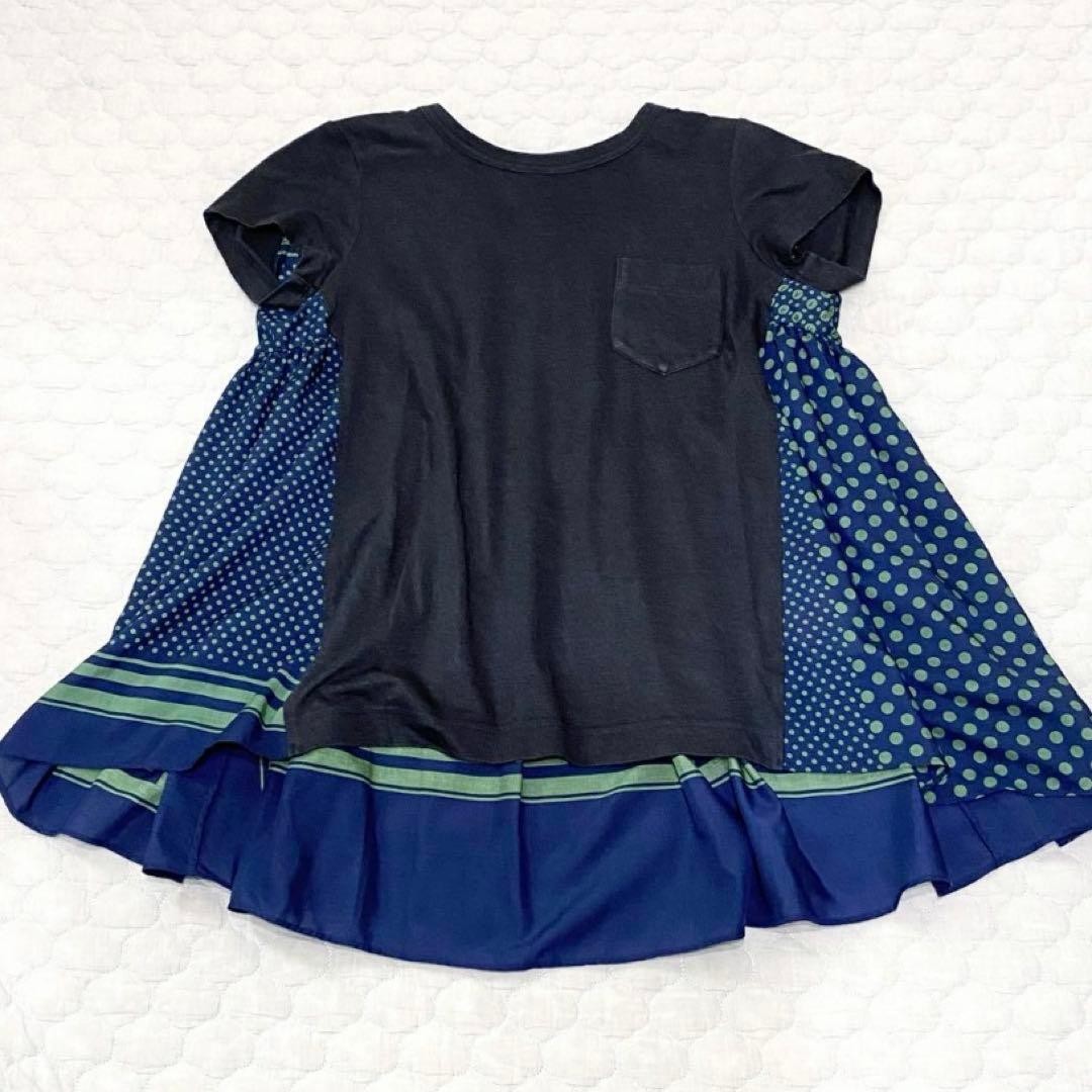 sacai S Gathering Multi-Material T-Shirt Size S Excellent Condition