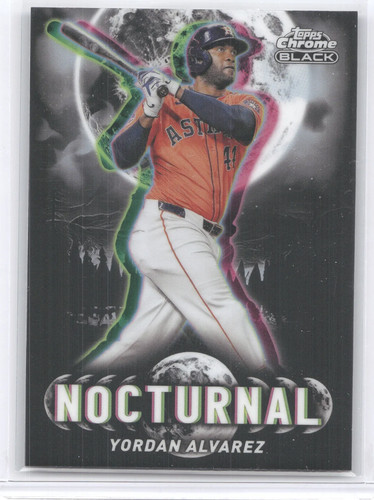 Yordan Alvarez #NOC-21 2025 Topps Chrome Black Nocturnal card