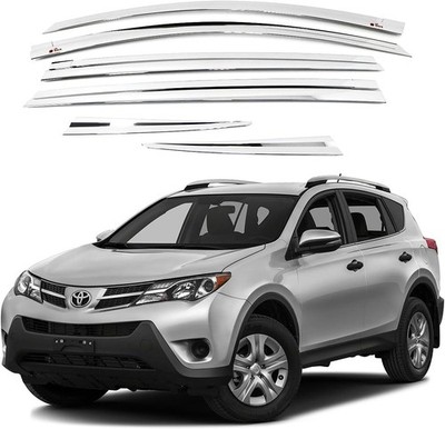 AUTOCLOVER Tape-On Rain Guards Window Visors 6 Pcs Set for Toyota Rav4 2013-2018
