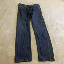 Wrangler Jeans Men 36x34 Blue Bootcut Denim Western Cowboy Heavyweight Outdoors