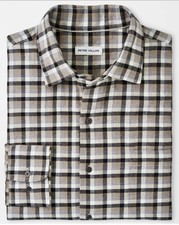 NWT Peter Millar Mens M North Bay Cotton Flannel Button Shirt MF24W61LTF 160
