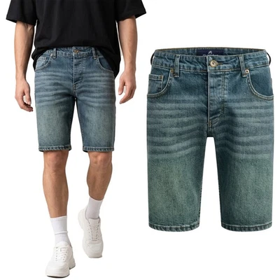 Jeans Shorts Herren Rock Creek Bermuda Jeansshorts Blau Sommer Hose RC-2448 - Bild 1 von 4