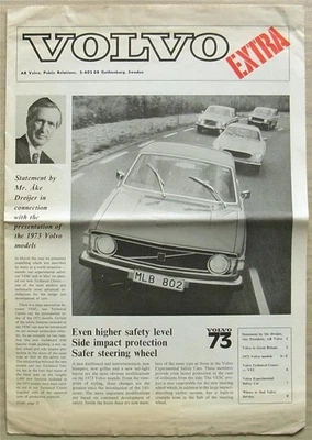 VOLVO EXTRA Car Publicity Magazine for Owners Enthusiasts 1973 - Image 1 of 4
