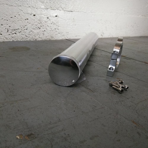 1928-34 Early Ford 15" Polished Aluminum Radiator Overflow Puke Tank roadster 3 - Picture 2 of 6