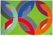 Postcard Frank Stella "Lac Laronge III" 1969 Albright-Knox Art Gallery NY MINT