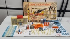 Vintage Marx Atomic Cape Canaveral Missile Base Playset Parts With Box Shelf O3