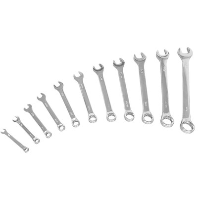 Performance Tool W1061 11 Piece Sae Combination Wrench Set Case Premium Mirror