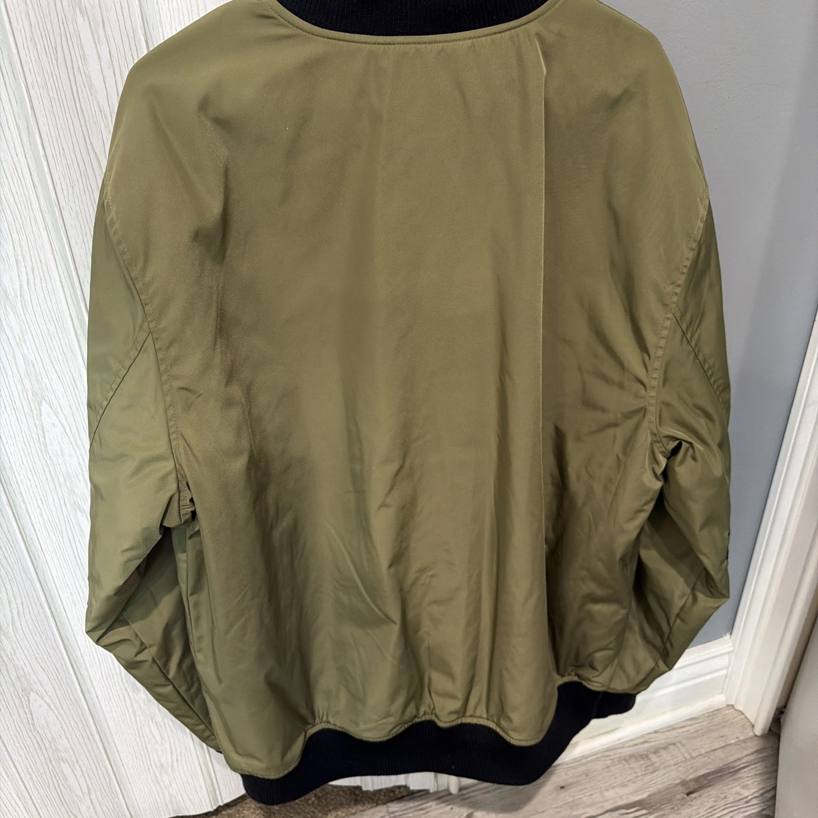 Lurking Class by Sketchy Tank Bomber Jacket Green Skull Patches Men's XXL image 7