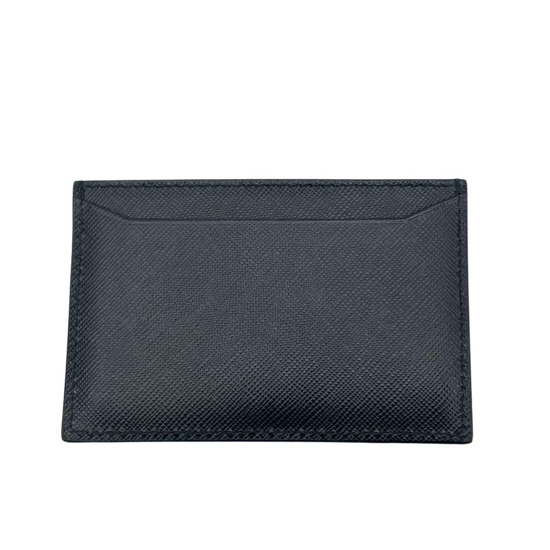 Prada Saffiano Leather Card Case Black thumbnail 3