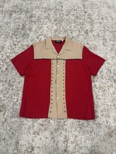 Vintage Lansky Bros Musical Elvis Style Button Up Size Large Made In USA